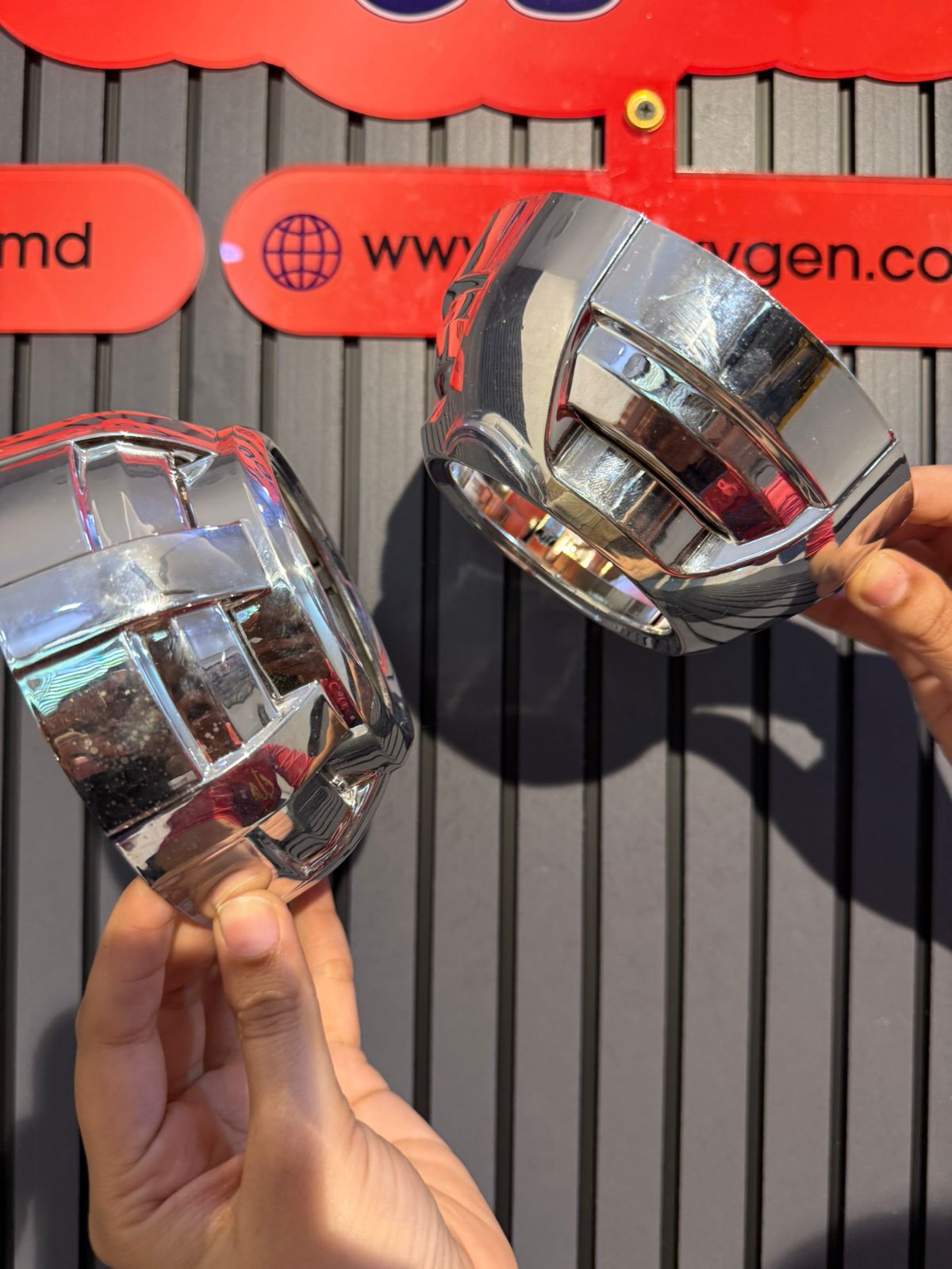 Car Projector Headlight Shrouds – Chrome Finish | Universal Retrofit Shroud for Projector Lens, Stylish Headlight Modification Accessory