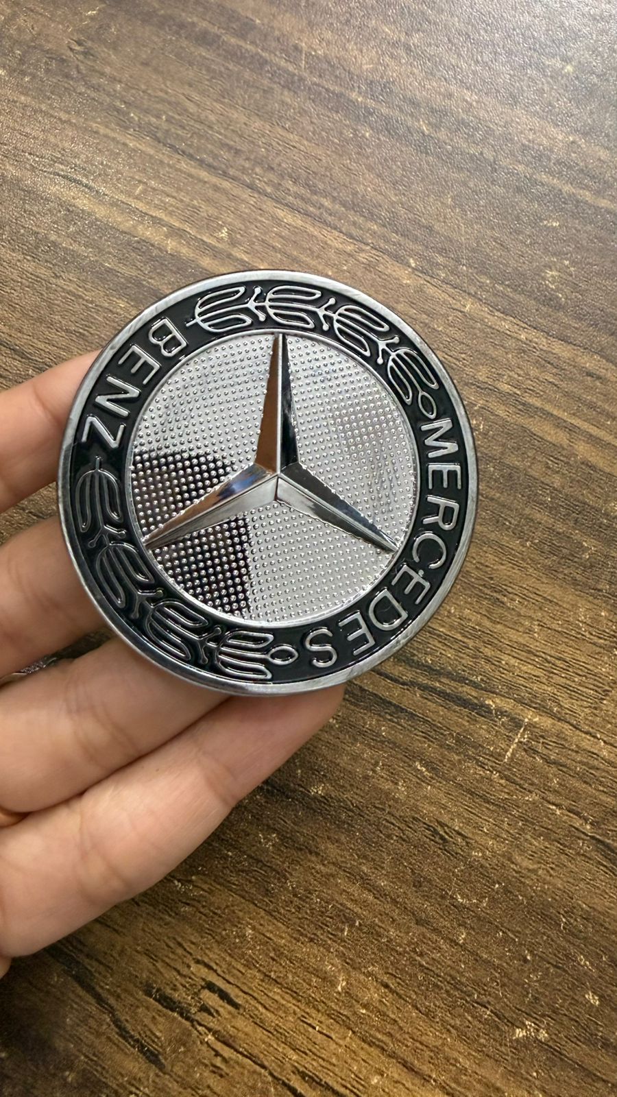 Mercedes Benz Car Steering Logo Emblem Badge |Size L-2.5,B-2.5 cm