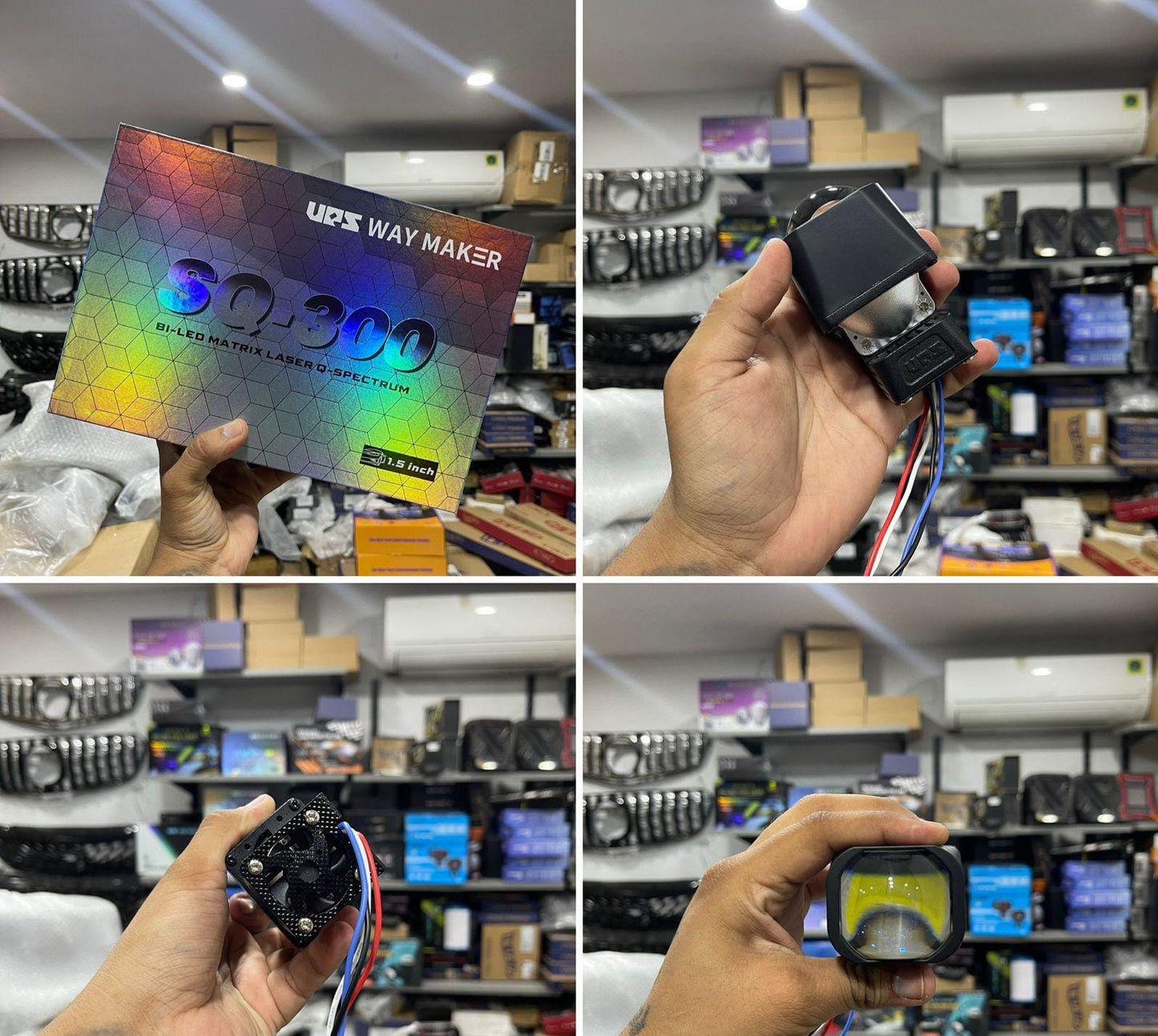 UPS Way Maker SQ-300 Bi-LED Matrix Laser Projector Fog Light- 1.5 Inch