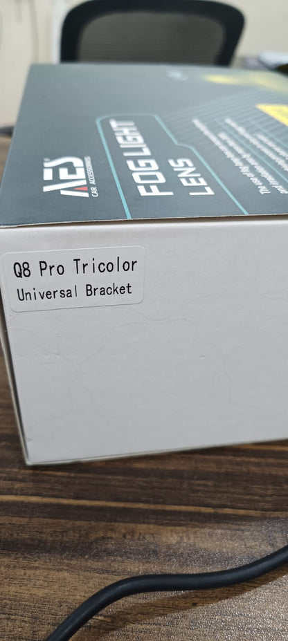 AES Q8 Pro 100-100W/pair 3 inch blue quattro lens fog projector Tricolor 5500k & 3000k