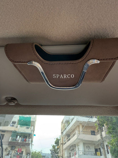 CarOxygen Leather Sun Glass Clip Sun Visor Car Eyeglasses Holder Universal for car and Vehicles