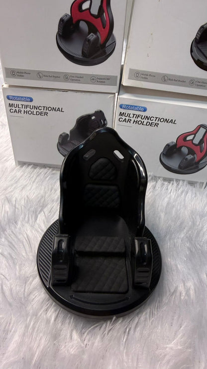 Rotatable Multifunctional Car Mobile Holder | 360° Adjustable Dashboard Phone Stand | Universal Smartphone Mount for Car Size-79x90x76mm