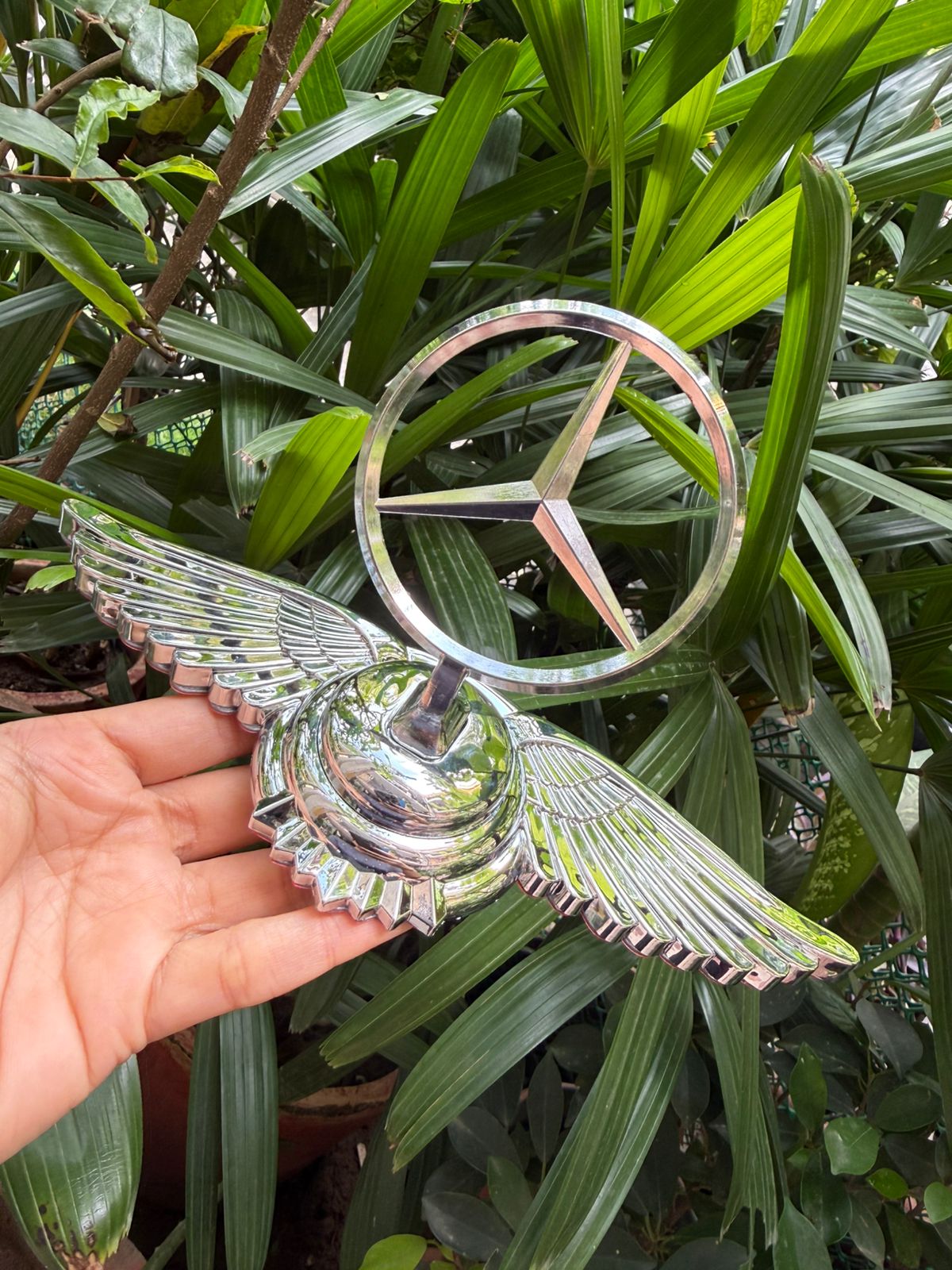 3D chrome Zinc alloy cover with standard hood, modified front logo for Mercedes Benz