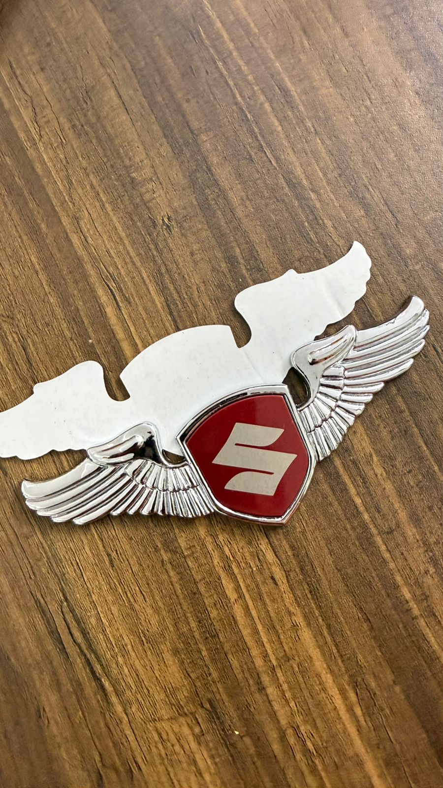 Car Front Hood Emblem– 3D Metal Wing Logo Badge, Self Adhesive Chrome Finish Car Bonnet Logo,