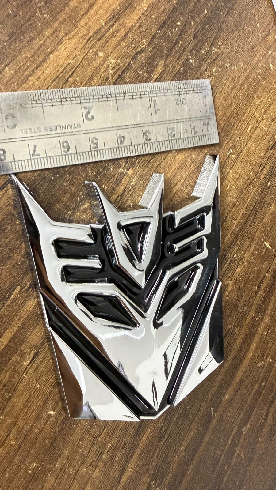 3D Metal Transformer Style Car Front Grille Emblem Badge – Universal Chrome Black Auto Logo Decoration for Cars & Bikes