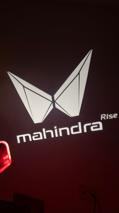 Mahindra Car Door Welcome Logo Projector Light | LED Ghost Shadow Courtesy Light | Plug & Play OEM Fit | Premium Car Accessory (Pack of 2)