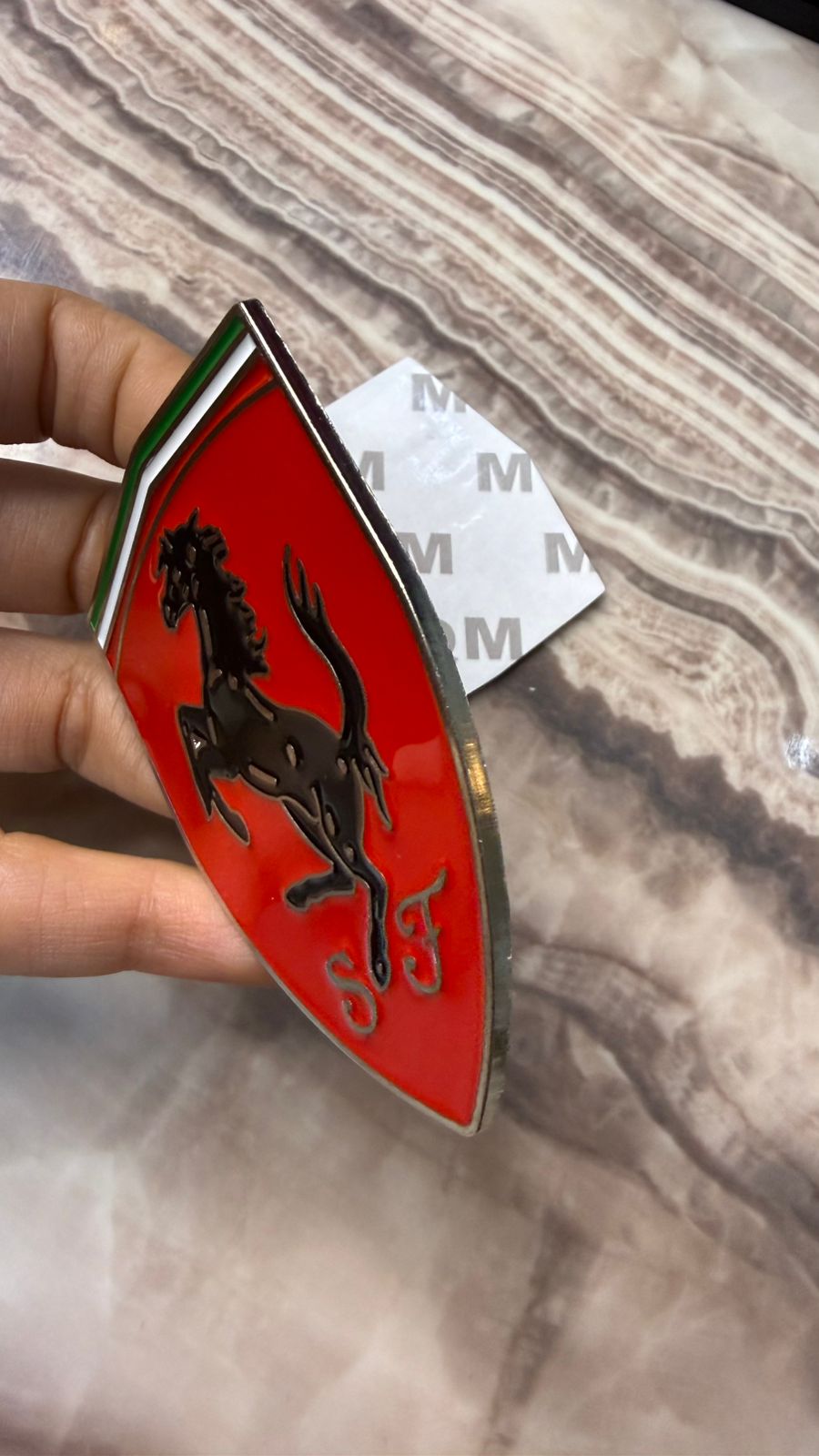 Farari Car Style Horse Emblem Sticker | Metal Shield Badge for Car & Bike | Premium Fender Logo Decal | Waterproof & Scratch Resistant | Universal Fit