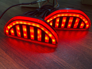 Rear Bumper Led Reflector for PUNCH SET OF 2(4 wires) Type C with Matrix Running Indicator & scan function