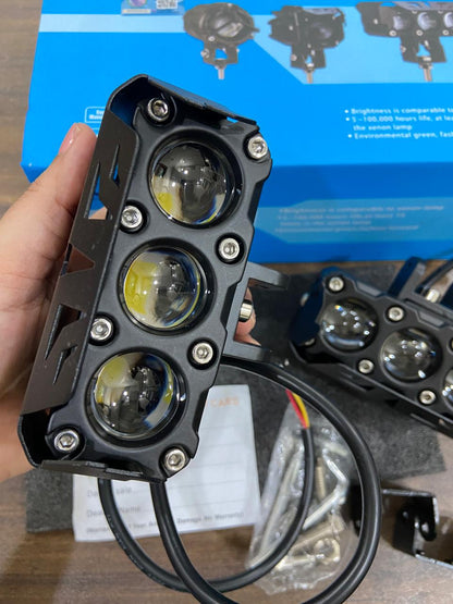 HJG Original Mega Drive 3 Lens Dual Color Yellow/White LED Fog Lights (set of 2 )