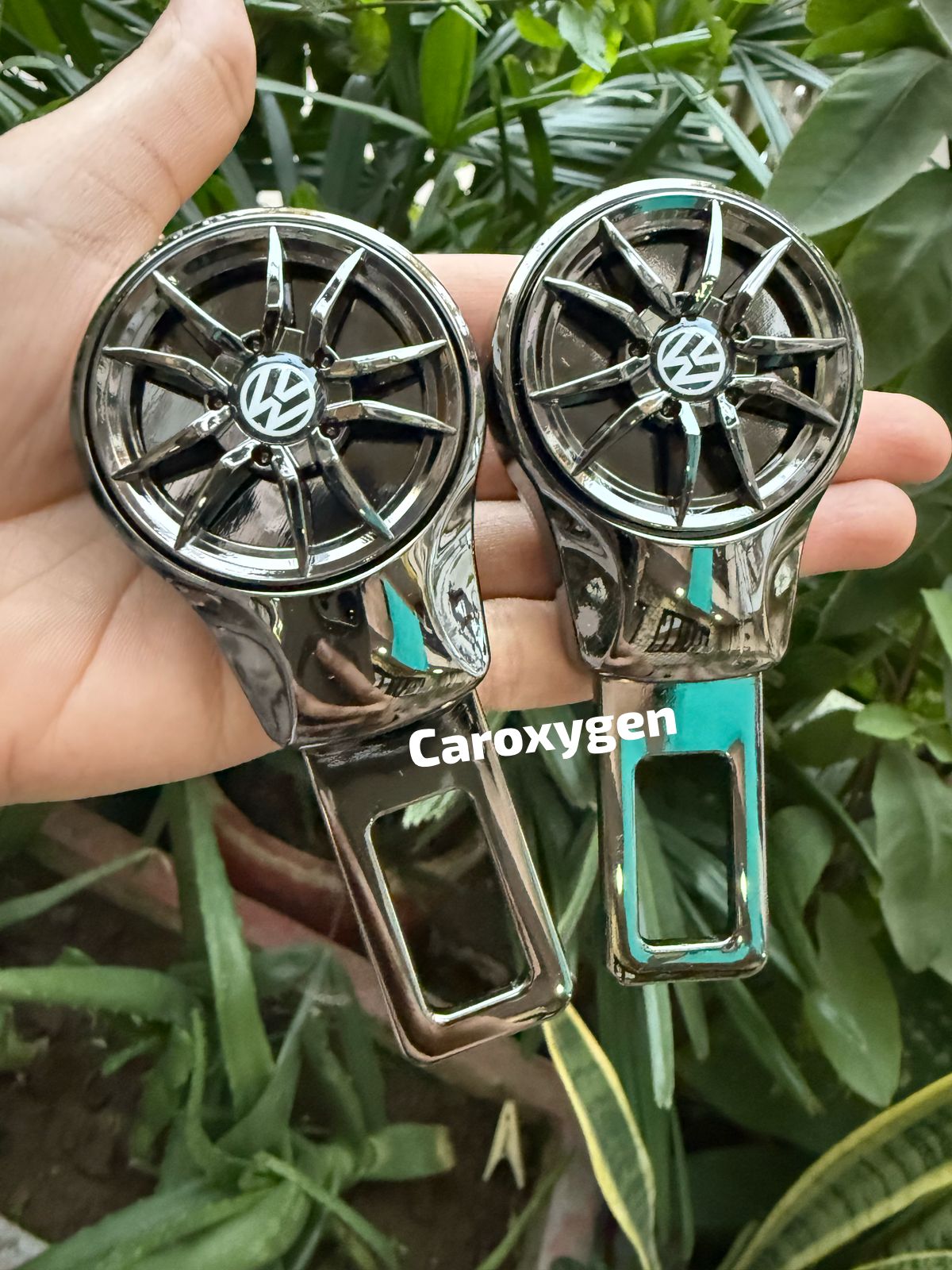 Caroxygen (2in1) Seat Belt Alarm Stopper Buckle & Holder (Pack of 2 )