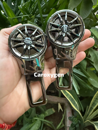 Caroxygen (2in1) Seat Belt Alarm Stopper Buckle & Holder (Pack of 2 )
