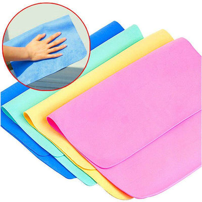Premium Chamois Cloth for Car - 1pack - Yellow Car Shammy Towel - 26â€x17â€ - Super Absorbent Reusable Shammy Cloth for Car - Scratch-Free