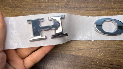 Caroxygen 3D Chrome Logo Badge Letter Emblem Sticker