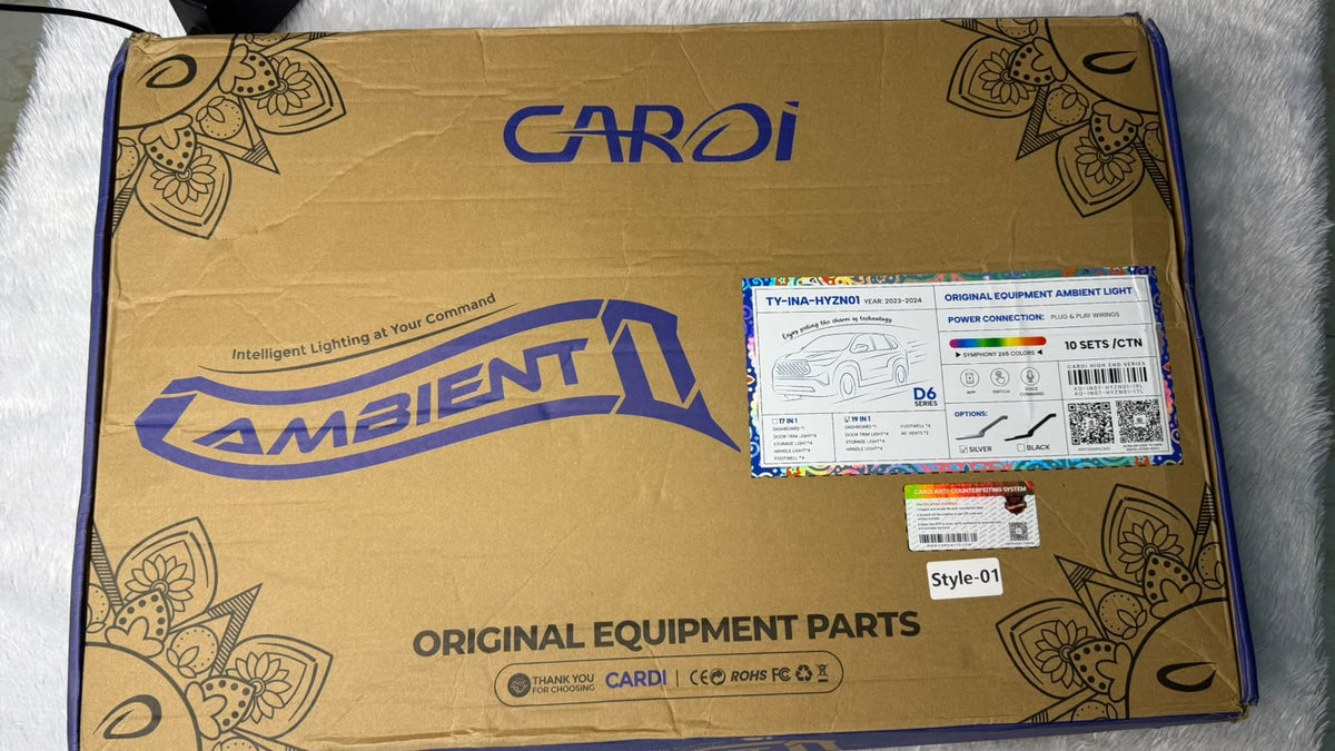 Cardi Ambient Light  Innova Hycross OEM Based Ambient Silver Light Year Model (2023-2024)- 1 Year Warranty