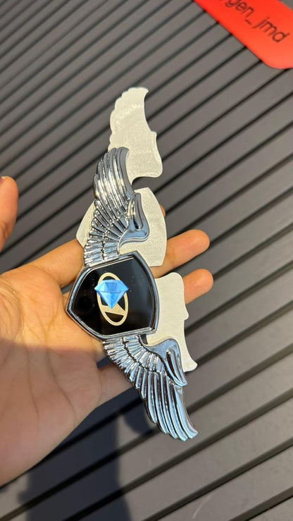 Car Front Hood Blk Emblem  3D Metal Wing Logo Badge