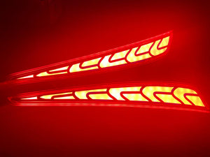Rear Fog Light Reflector DRL Matrix Type Compatible for Hyundai New i20 Car Fancy Lights  (Red)