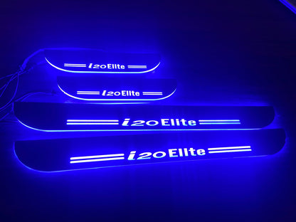 Car Foot Step Sill Light Blue Led