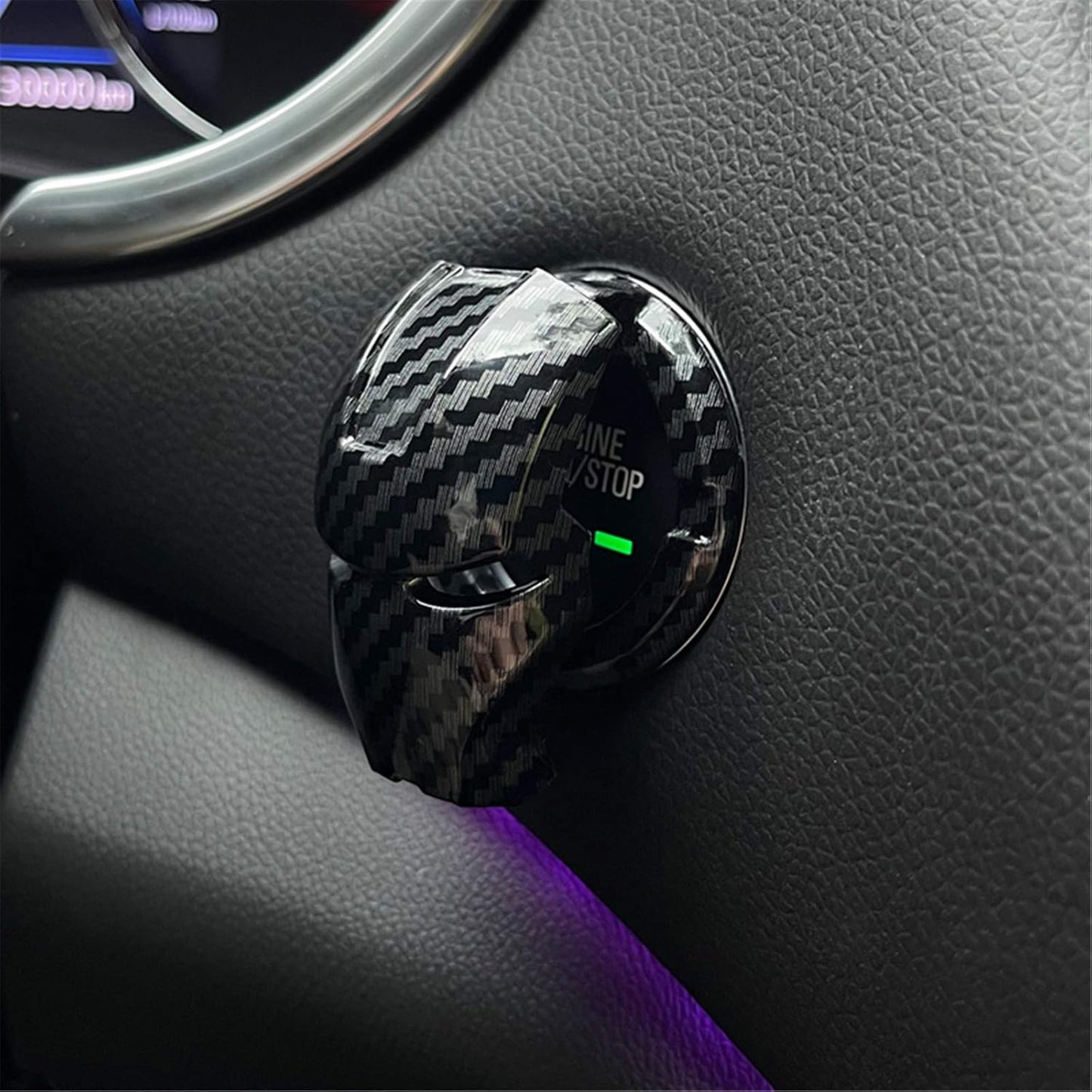 Car Engine Start Stop Button Cover Push Start Button Cover Car Engine Decoration Cover