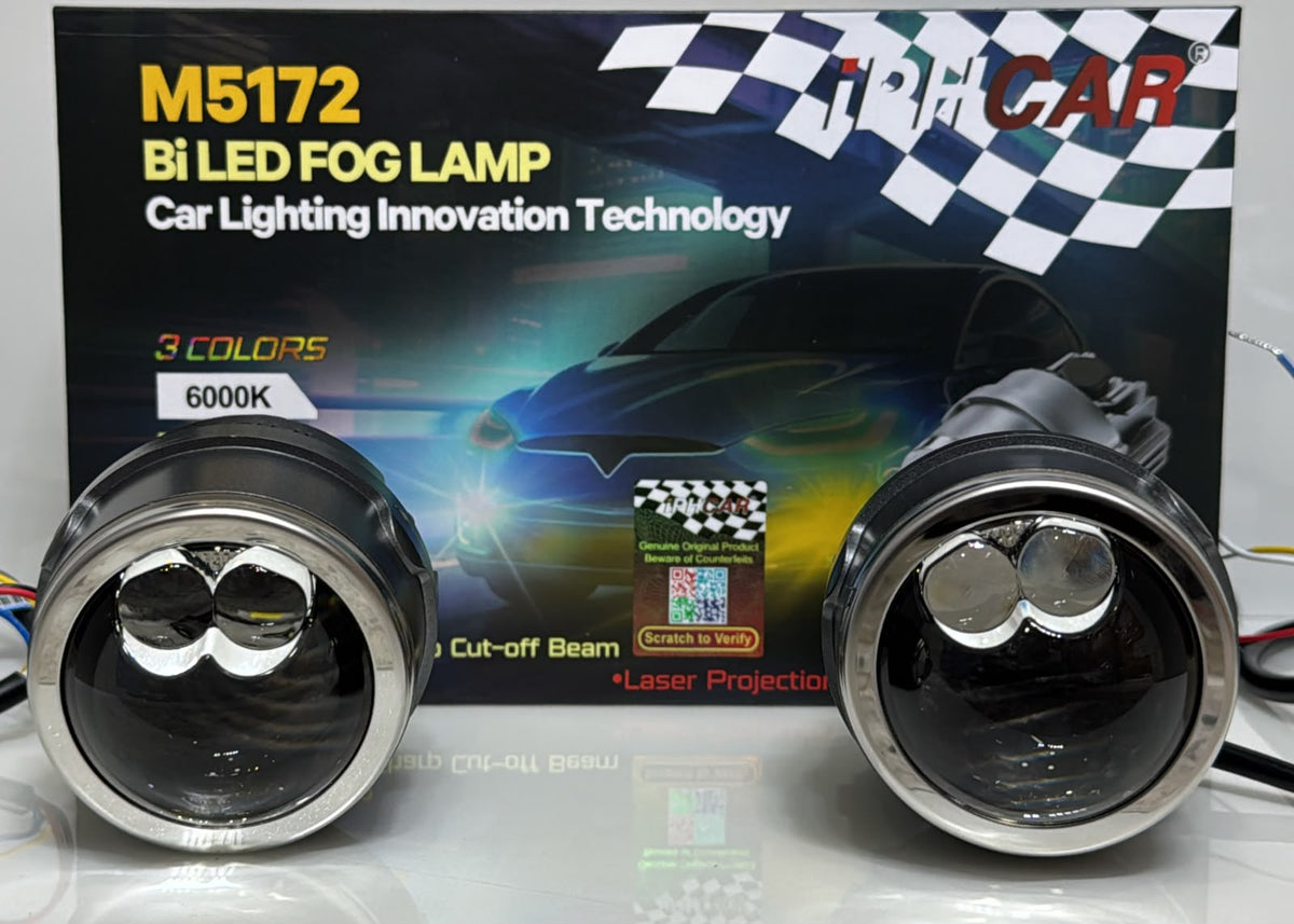 IPHCAR M5172 Bi-LED Fog Lamp Projector – 3 Color