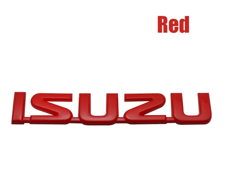 1 X ABS Big Chrome/Black/Red ISUZU Logo Letter Car Front Trunk Emblem Sticker Badge Decal Repalcement for ISUZU Car Styling Sticker Glossy ISUZU Letters Emblem Car Side Rear Trunk Emblem Sticker Badge Decal Repalcement for ISUZU