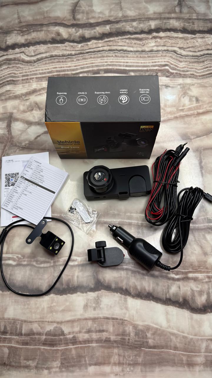 Dash Camera with Full HD 1080P Recording, G-Sensor, Night Vision & Parking Monitor