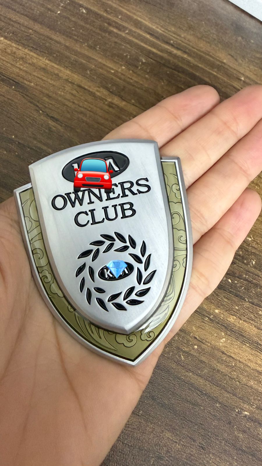 Premium Owners Club Metal Car Emblem Sticker | Luxury 3D Badge | Self-Adhesive Metal Logo for Cars, Bikes & Accessories