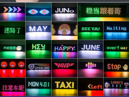 LED flexible display APP Bluetooth car advertising screen ip65 waterproof full color high definition car sticker display