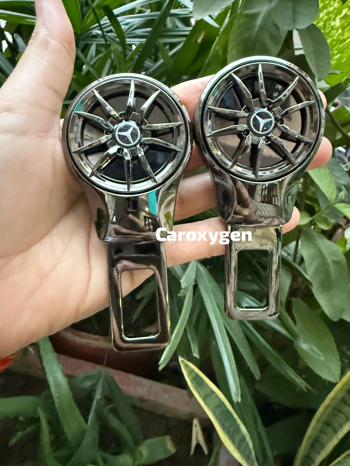 Caroxygen (2in1) Seat Belt Alarm Stopper Buckle & Holder (Pack of 2 )