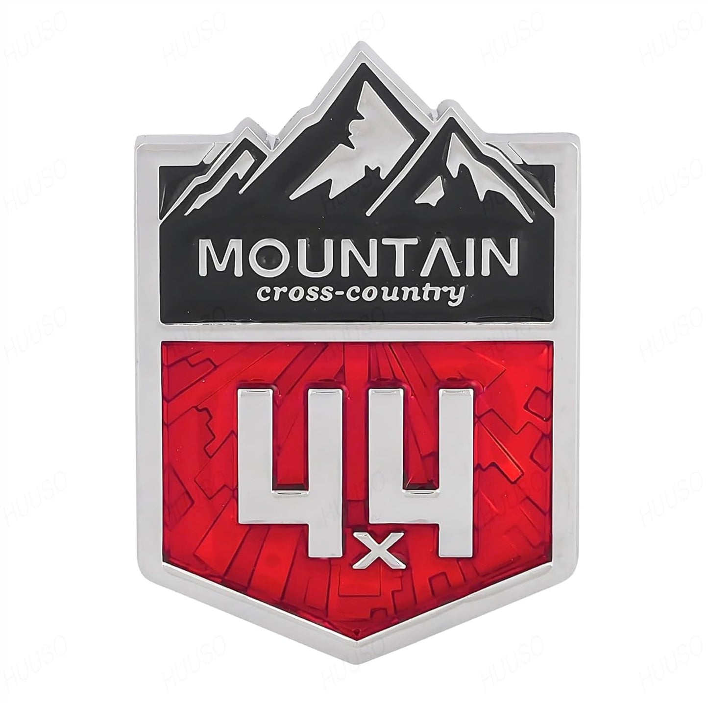 3D Mountain Cross Country 4x4 Metal Car Emblem Sticker