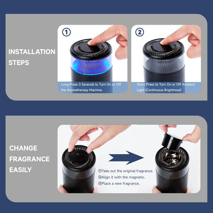 Smart Car Air Freshener, Auto On/Off Car Diffuser, 360Â°Scent Around Air Freshener Spray for Home, Car, Small Space, 2024 New Car Accessories for Men/Women, Car Fragrance Lasts 6 Months (Cologne)
