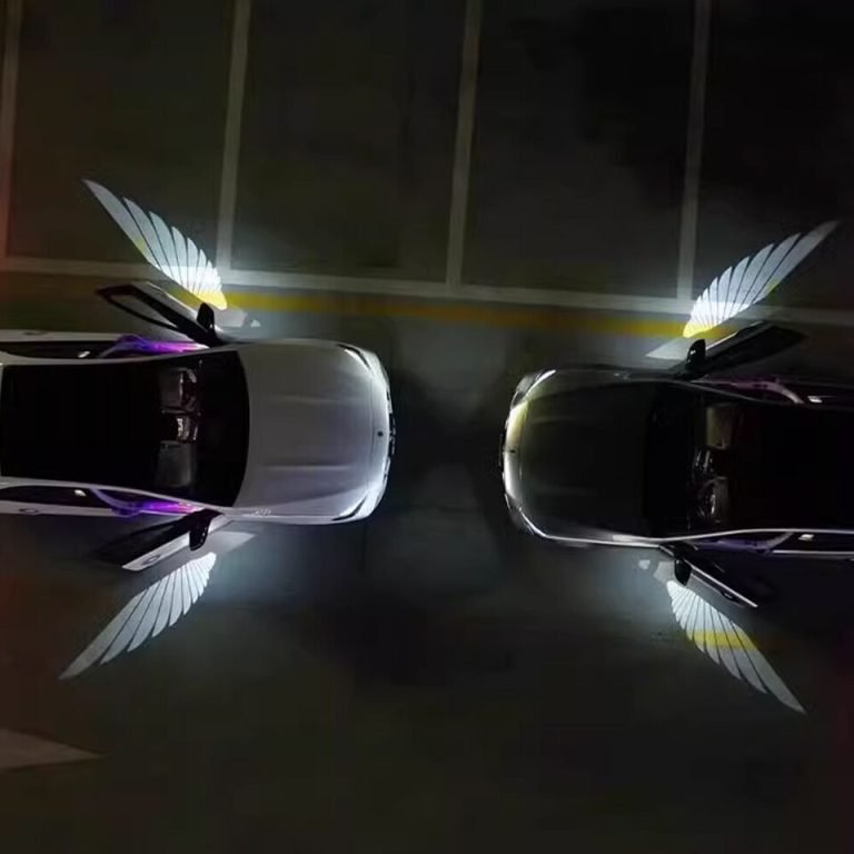 Original Car Rearview Mirror Side LED Angel Wing Light Welcome Dynamic Projection Lamp