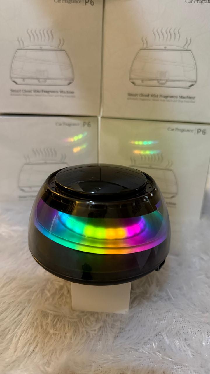 Solar Car Perfume Air Freshener – Rotating Sun Powered Car Fragrance Diffuser | Stylish Dashboard Perfume for Car Interior (Black)