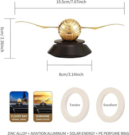 Solar Car Air Freshener Diffuser, Odor Eliminator for Vehicle Scenting Device, Long Lasting Scent for Auto, Automotive Accessories Interior Scent Diffuser