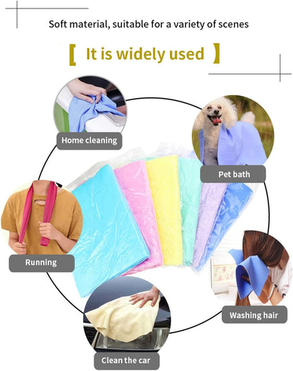 Premium Chamois Cloth for Car - 1pack - Yellow Car Shammy Towel - 26â€x17â€ - Super Absorbent Reusable Shammy Cloth for Car - Scratch-Free