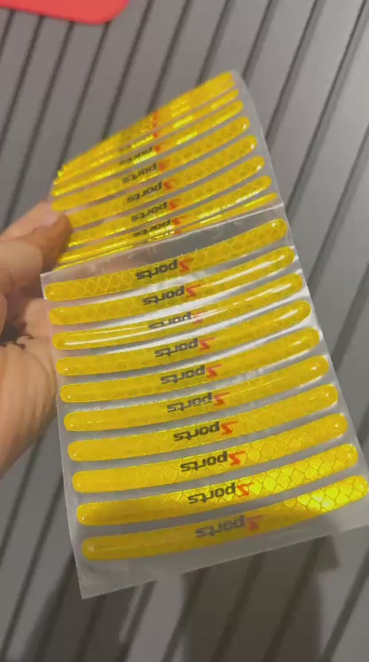 Car Tyre Reflective Stickers for Rim Universal Safety Warning reflective Sticker