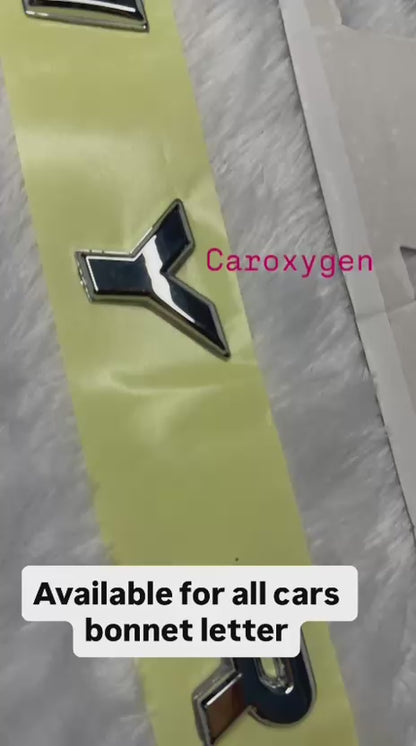 Caroxygen 3D Chrome Logo Badge Letter Emblem Sticker