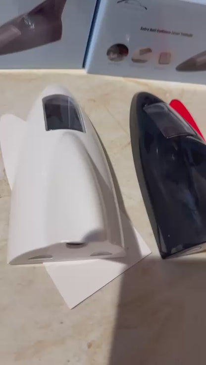 Solar Powered Car Shark Fin Antenna LED Warning Flash Strobe Tail Light Led Flash Warning Light Tail Lights (Multi colour)