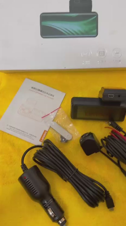 Lenovo Q3 Hidden Car Dash Camera Recorder | Full HD Driving Recorder with Rear Camera Support