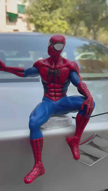 25 cm- Marvel Anime Car Roof Decoration for Kids Spider Man Butter Face Pieces Play Handsome Tool Magic Toy Christmas Gift (Red Spiderman) Brand: Ride2joy