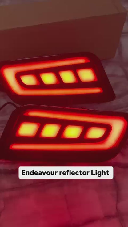 Car reflector Led Brake Light for Rear Bumper compatible for Endeavour set of 2 with matrix Indicator 4 WIRES