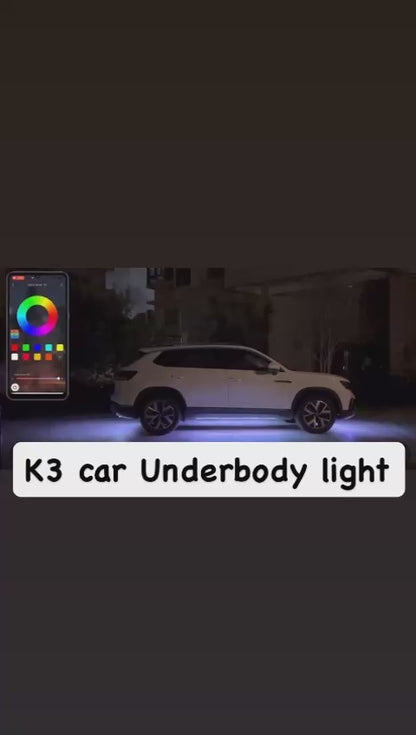 Caroxygen Underglow Car Lights, 4 pcs RGB Smart LED Lights with APP and Remote Control, 16 Million Colors DIY Sound Active Function (Car underbody Light