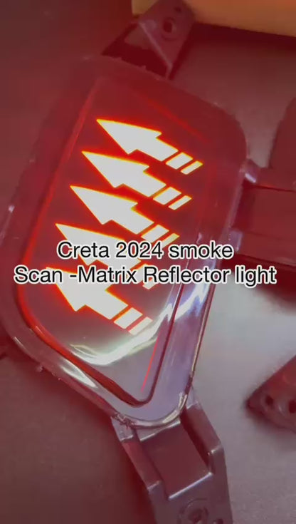 rear bumper led light reflector compatiable for creta 2024 MATRIX present with 4 modes functions available (set of 2pcs)