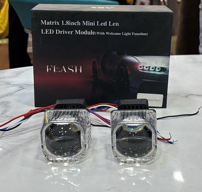 Matrix 1.8 Inch Mini LED Lens DRL Light with Welcome Function | Single White DRL | Car Headlight Projector Module