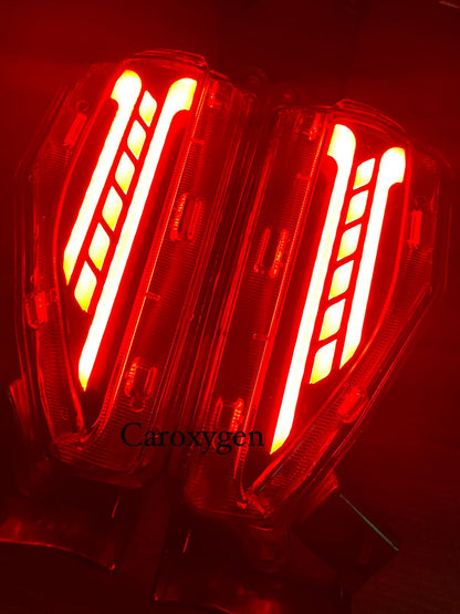 Toyota Fortuner rear bumper LED reflector light matrix design