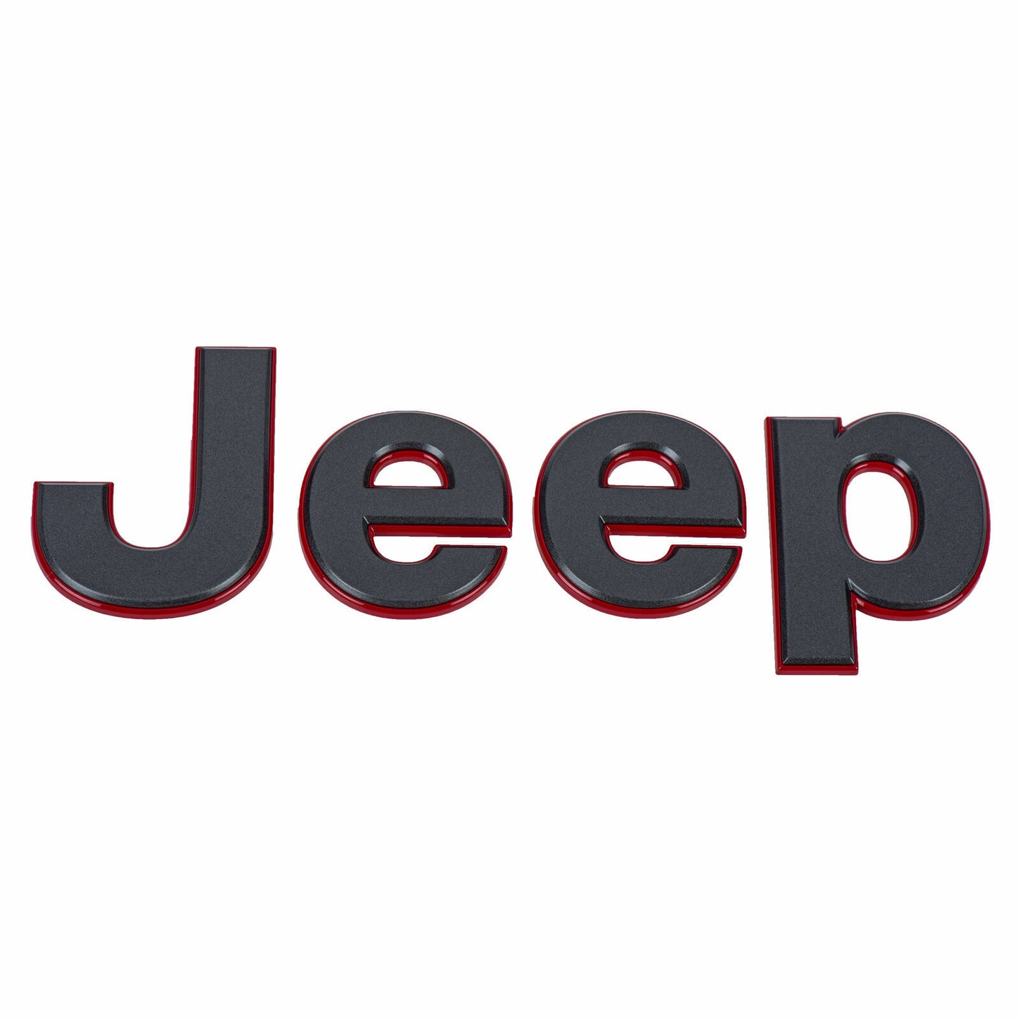 Jeep Letters Sticker for Car | ABS Plastic 3D Emblem Logo Badge | Self Adhesive Waterproof Car Decal for Bonnet, Tailgate & Side | Premium Gloss Finish (Black)