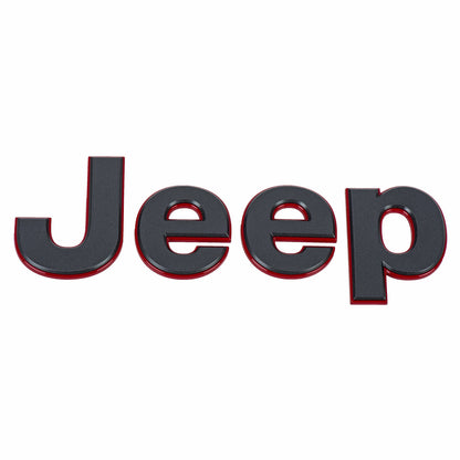 Jeep Letters Sticker for Car | ABS Plastic 3D Emblem Logo Badge | Self Adhesive Waterproof Car Decal for Bonnet, Tailgate & Side | Premium Gloss Finish (Black)