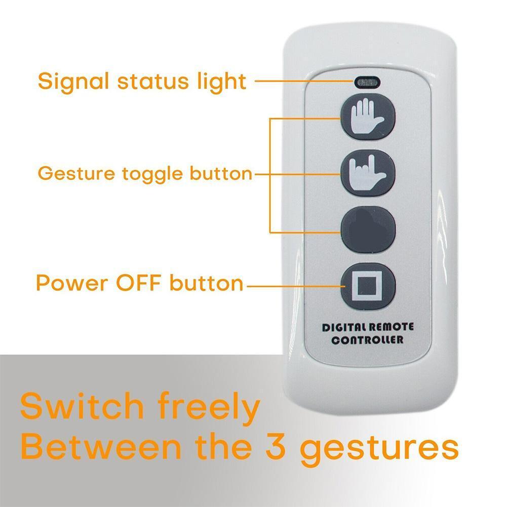 Hand Gesture Light for Car, Finger Gesture Light with Remote, LED Stickers for Car Window, Car LED Sign Finger Lights Funny Car Accessory