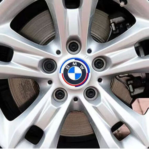 BMW 4x 68mm Hub Cover Wheel Hubcaps 50 years Accessories Car Center Caps New