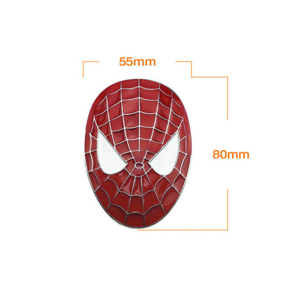 Alloy Metal Brand Car Spiderman Face Emblem Spider Sticker Vehicle Decal Badge