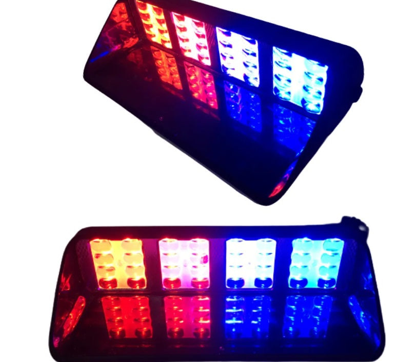 Car Oxygen-Red/Blue LED Car Dashboard Strobe Flasher Police Light 3 Modes For All Cars